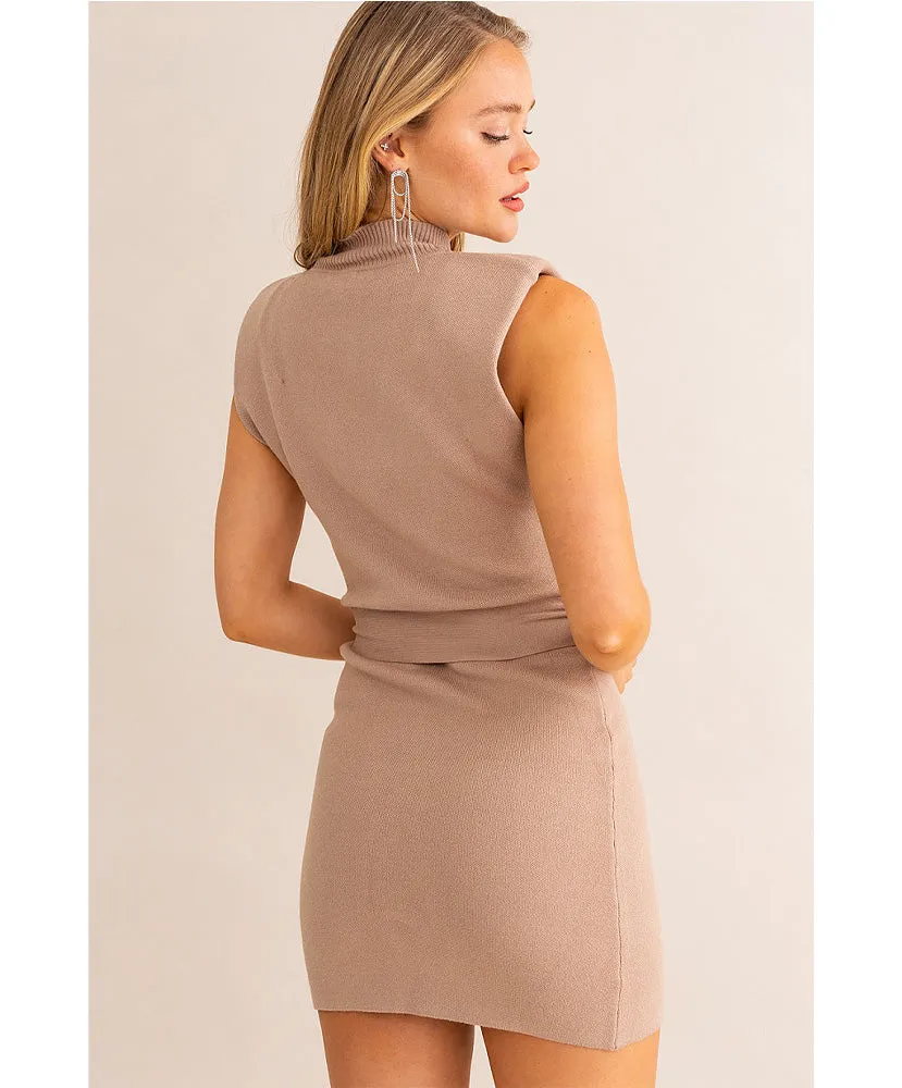 Makena Mock Neck Knit Dress