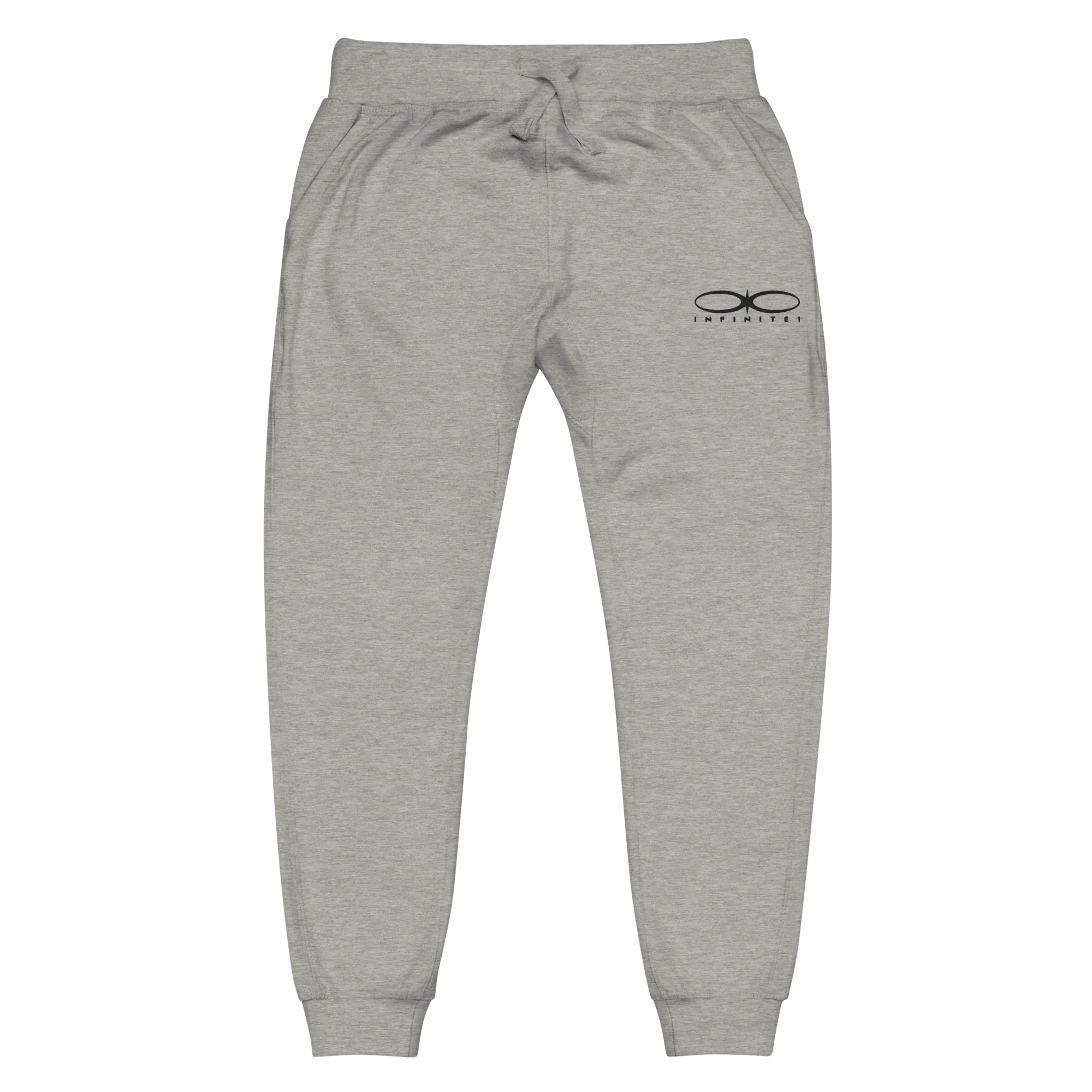 Men's Embroidered Logo Carbon Grey Fleece Sweatpants