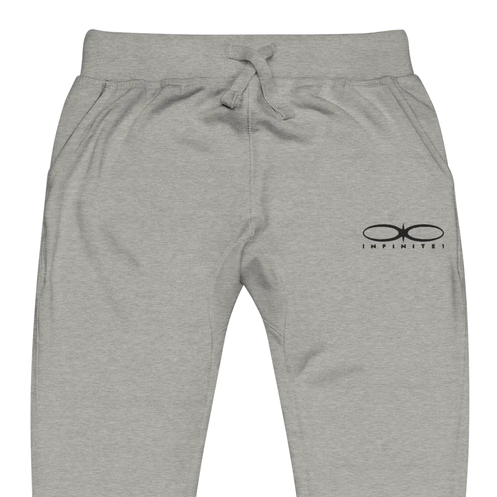 Men's Embroidered Logo Carbon Grey Fleece Sweatpants