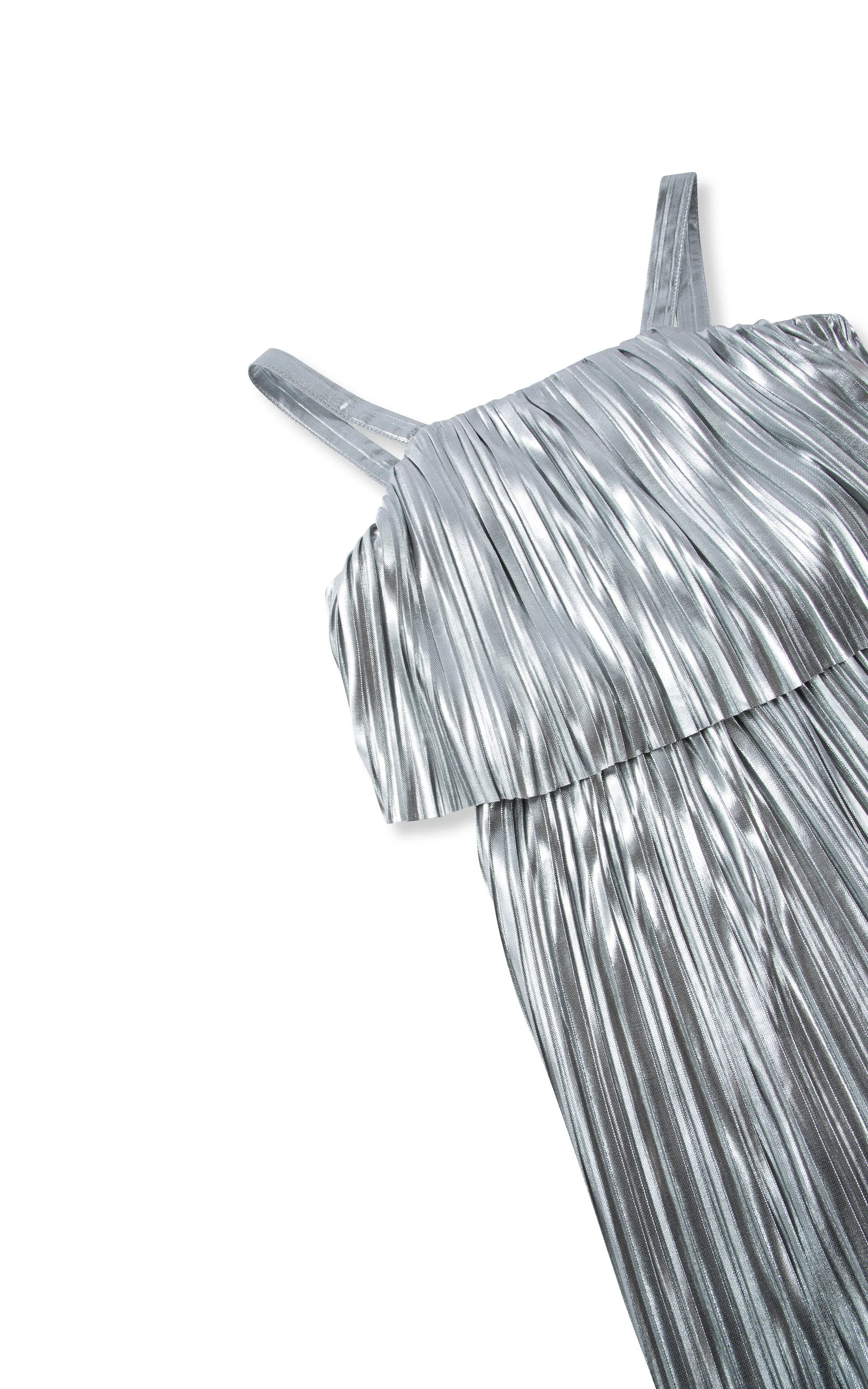 Metallic Pleated Jumpsuit | 7-16