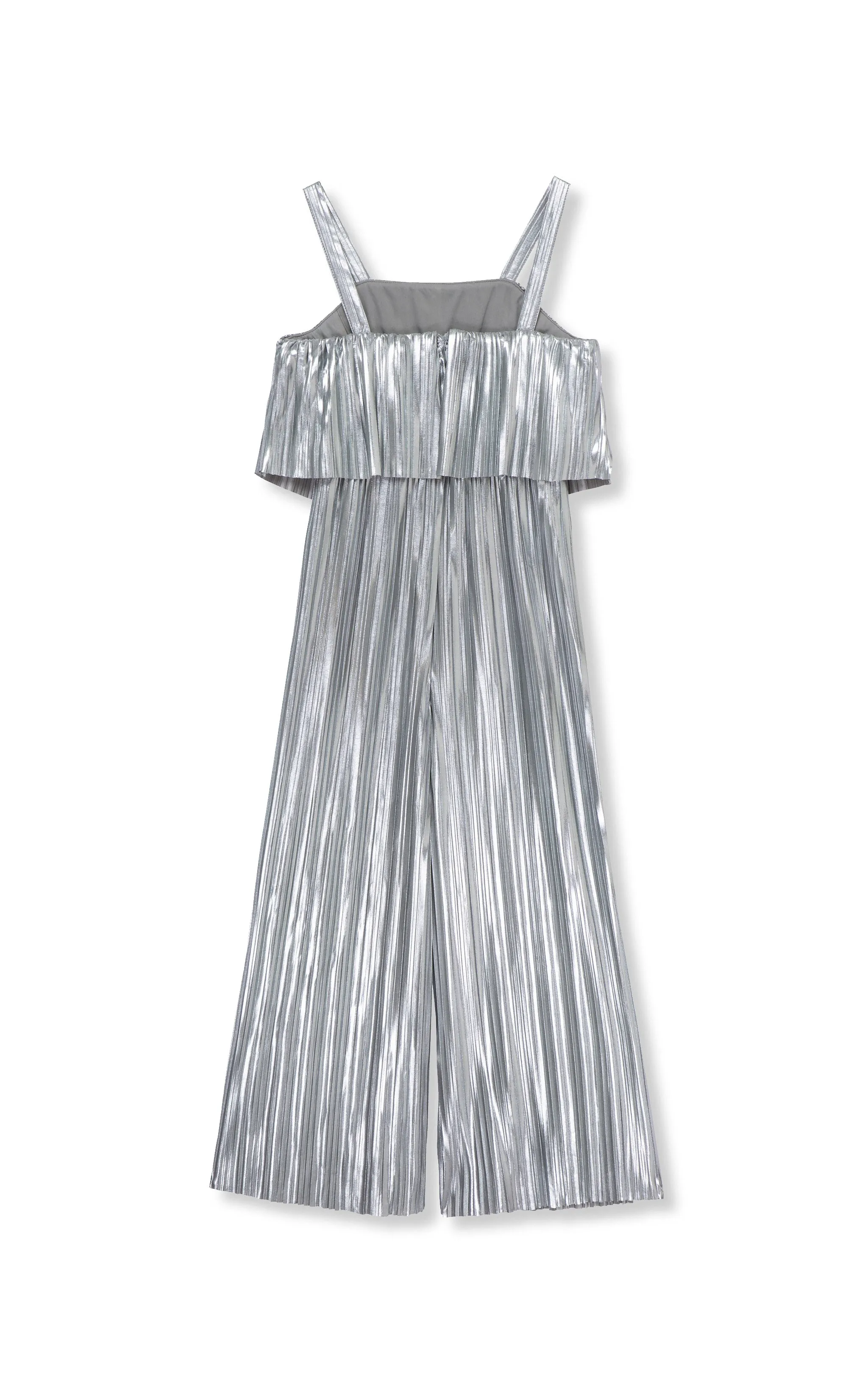 Metallic Pleated Jumpsuit | 7-16