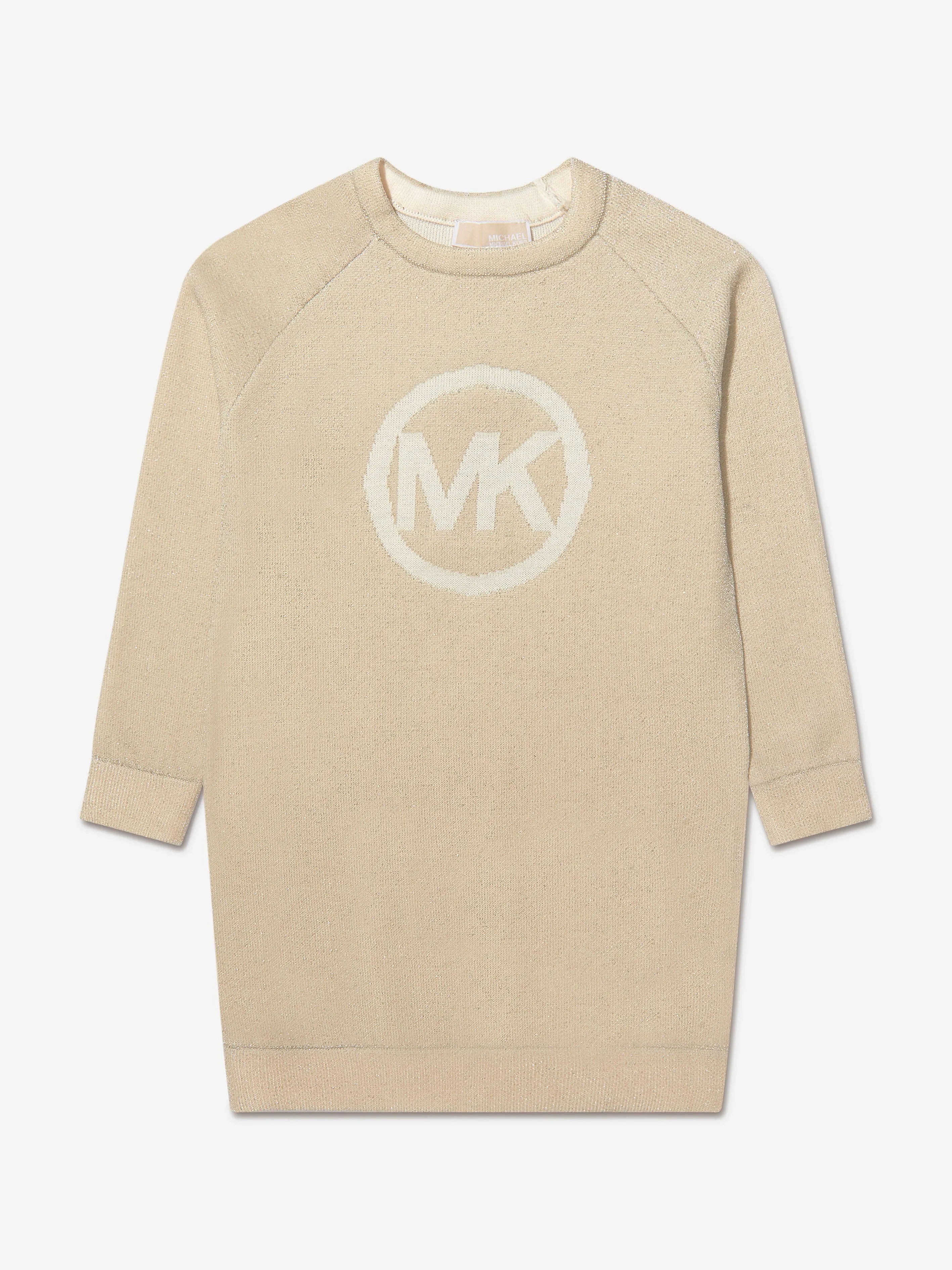 Michael Kors Girls Cotton Knit Intarsia Dress