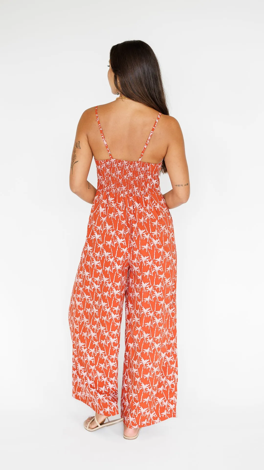 Morena Jumpsuit / Terracotta Palm