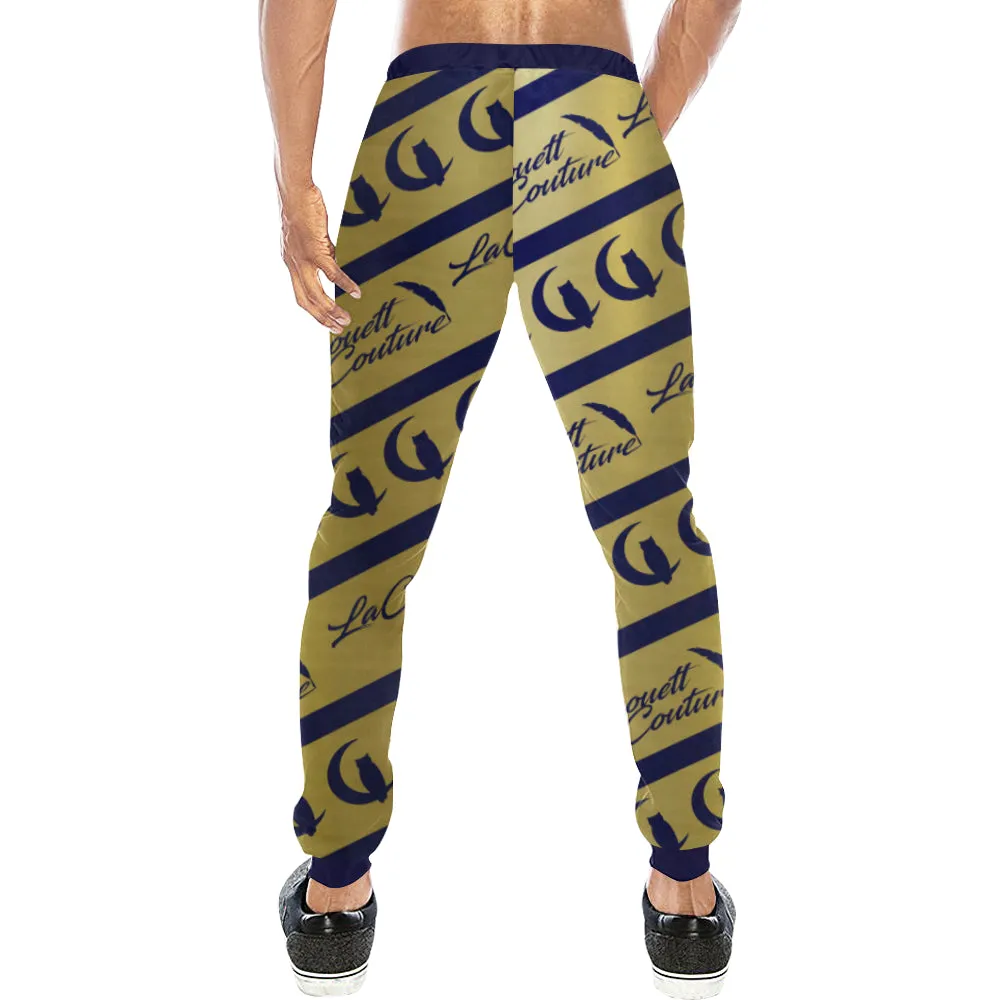 NICE ONE BLUGLD Men's All Over Print Sweatpants