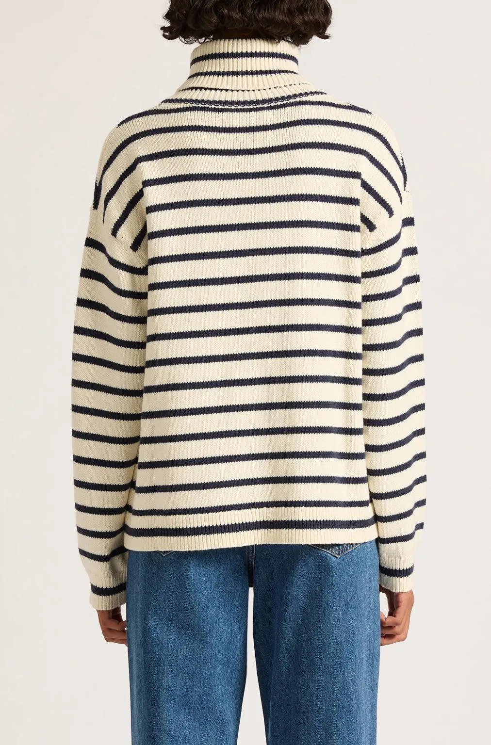 Nude Lucy Kai Turtleneck in Navy Stripe