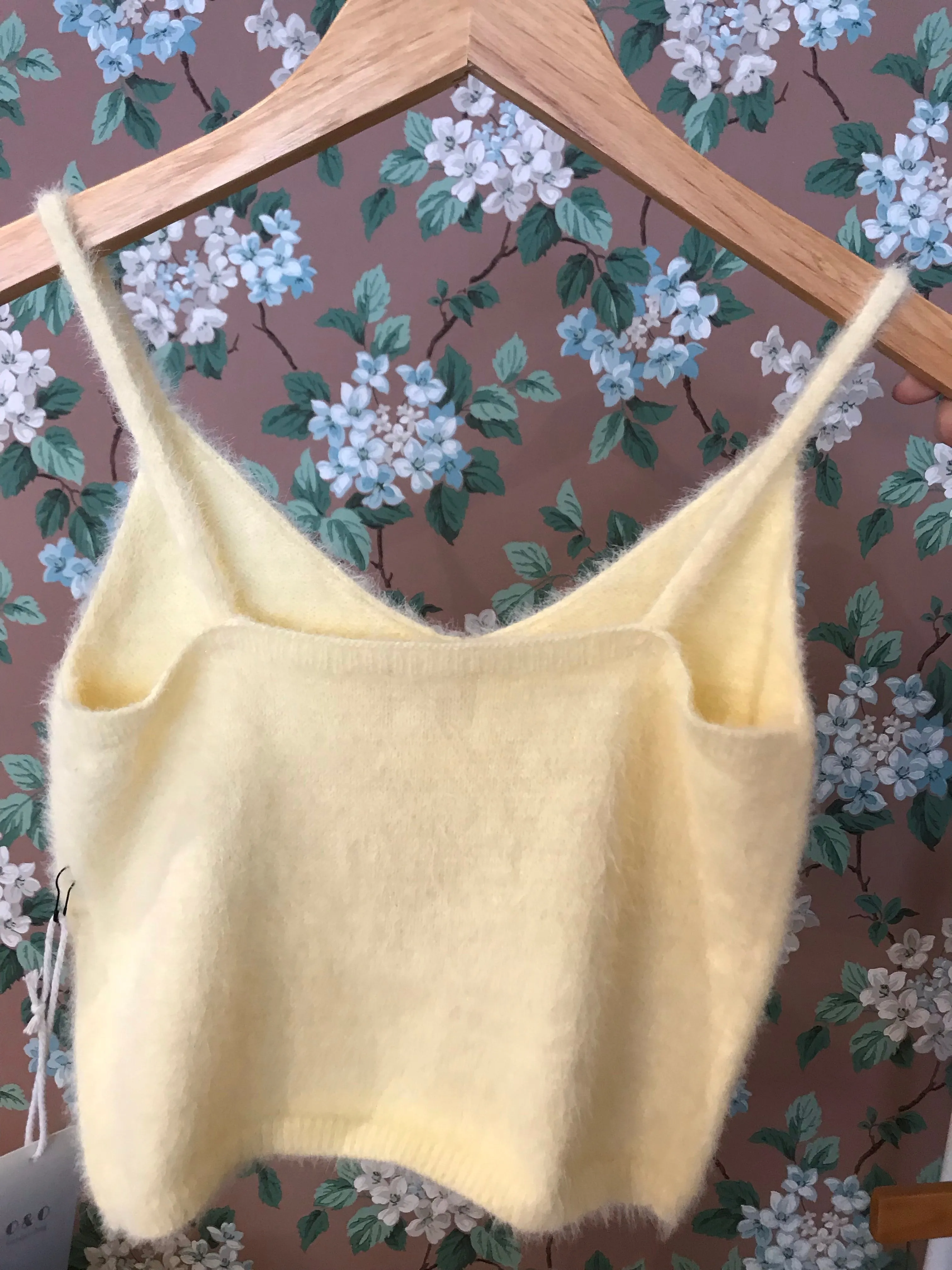 O & O yellow fuzzy tank