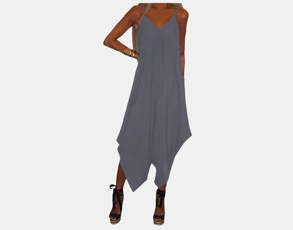 Pale Gray Jumpsuit - The Amalfi Coast