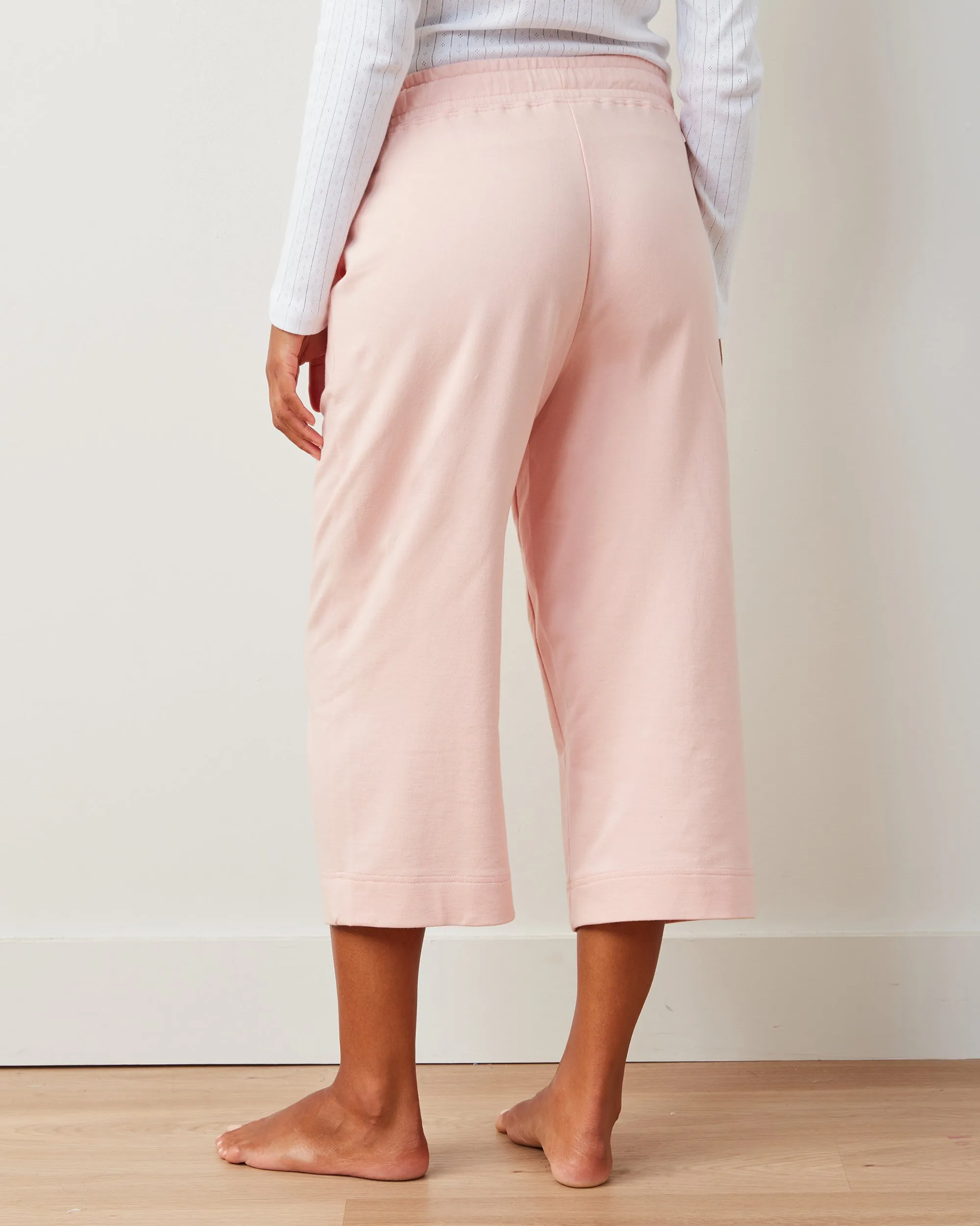 Pale Pink - Down Time Cropped Sweatpants - Cropped Sweatpants