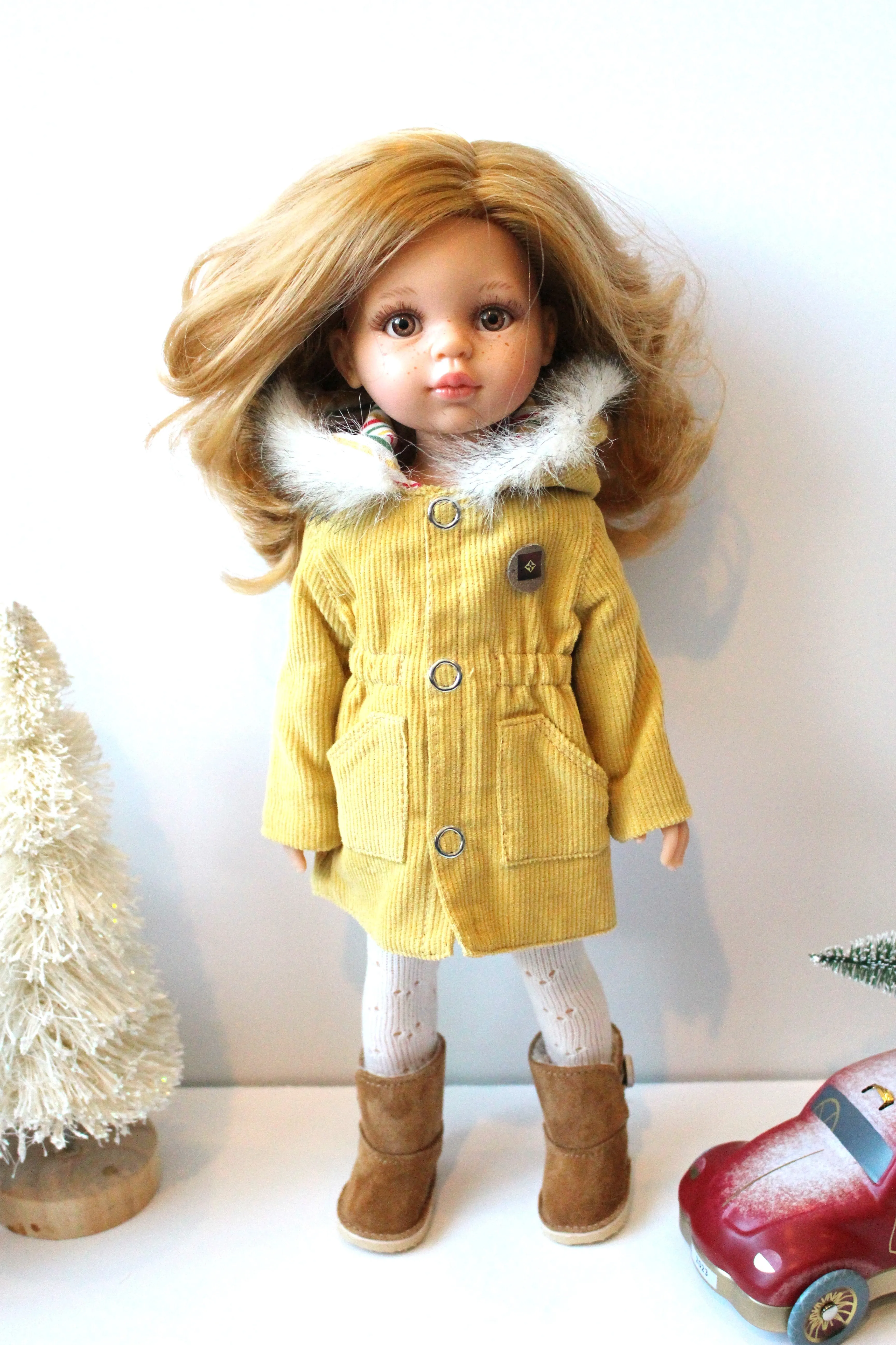 Parka with Faux Fur Trim