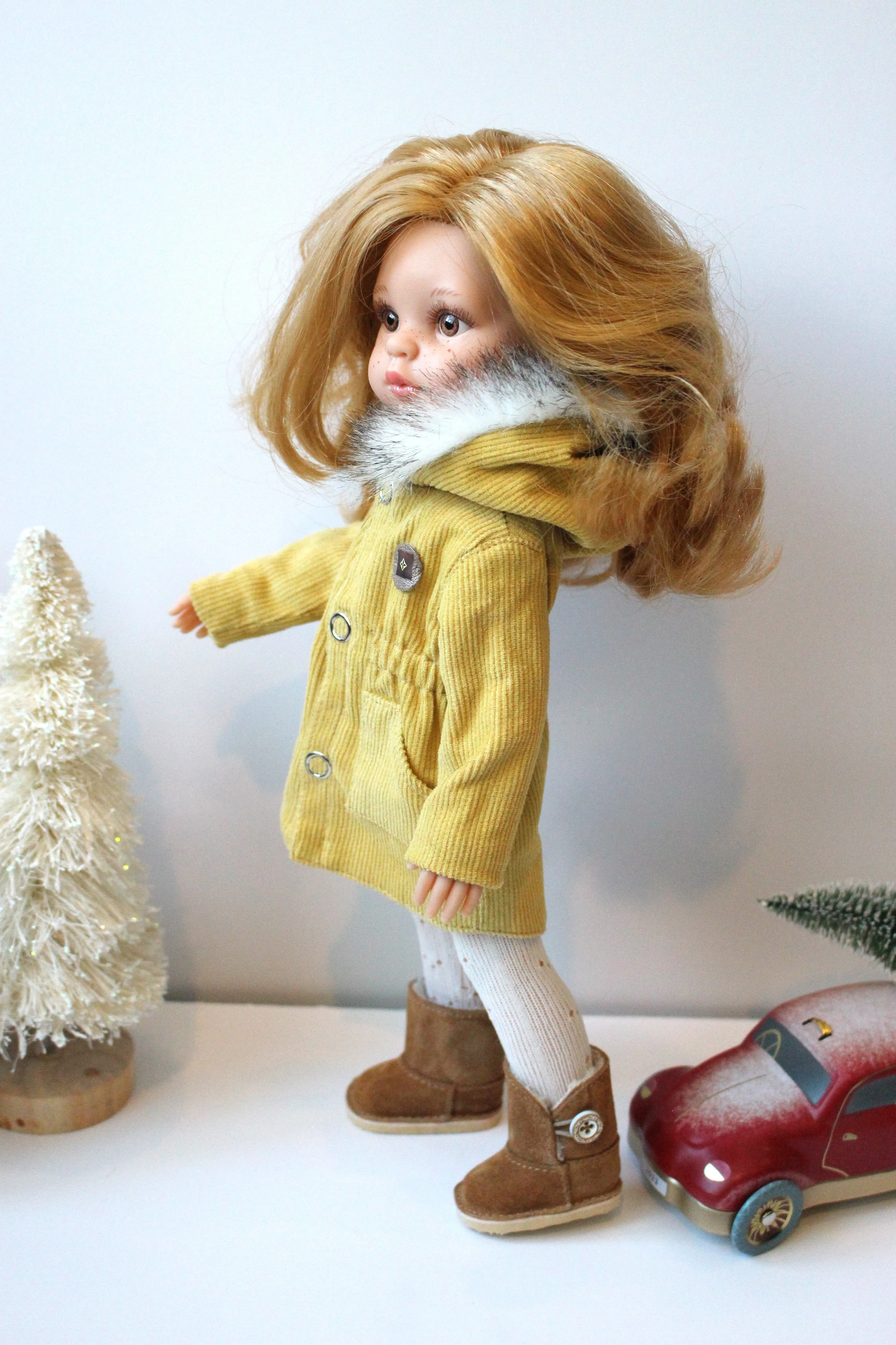 Parka with Faux Fur Trim