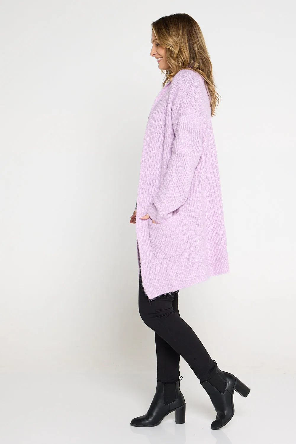 Penelope Knit Cardi - Lilac