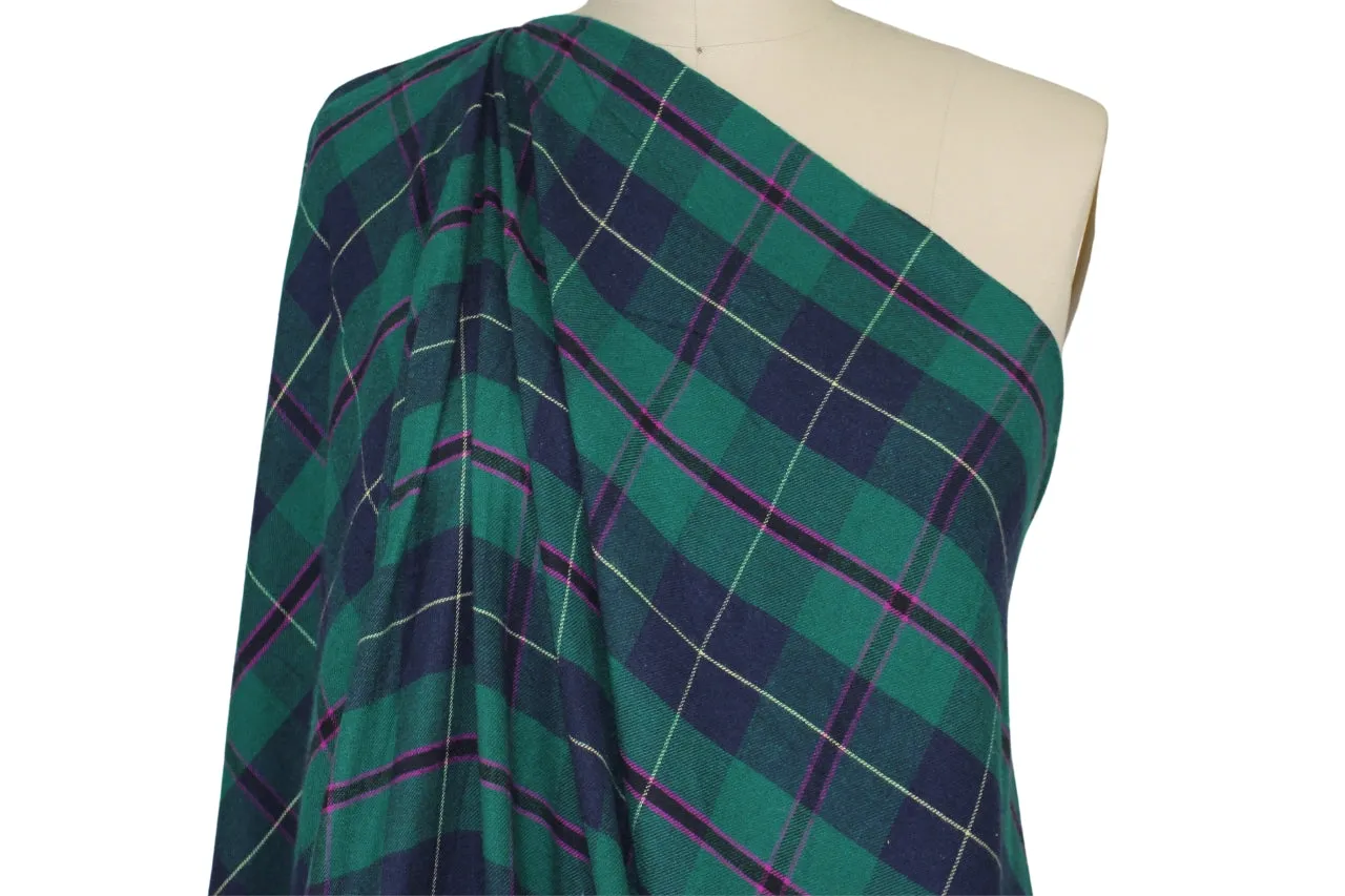 Plaid Cotton Flannel - Greens/Blues/Purples