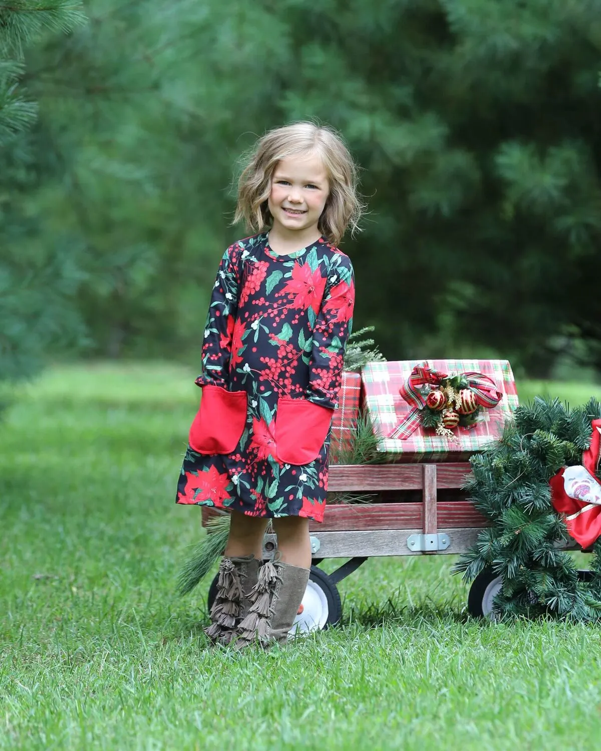 Poinsettia Christmas Dress