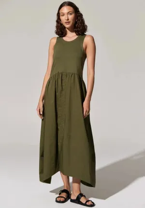 POL Toya Tank Dress in Khaki