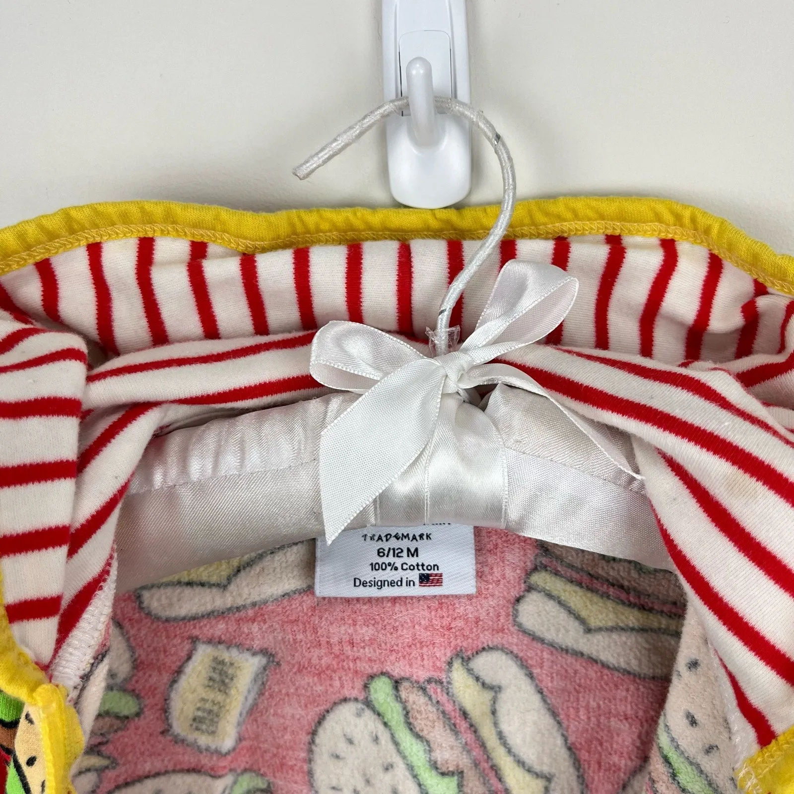 Purl Lamb the Hoodie Company Cheeseburger Playset Romper 6-12 Months