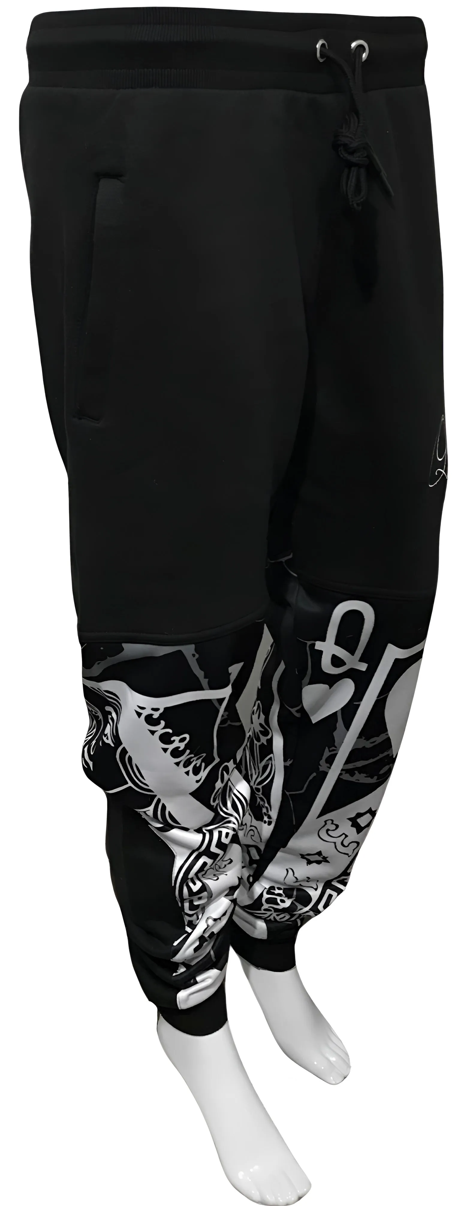 ^QUEEN OF HEARTS^ LUXURY JOGGER SWEATPANTS (CUT & SEW) (EMBROIDERED LOGO)