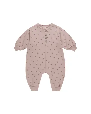 Relaxed Fleece Jumpsuit | Polka Dots