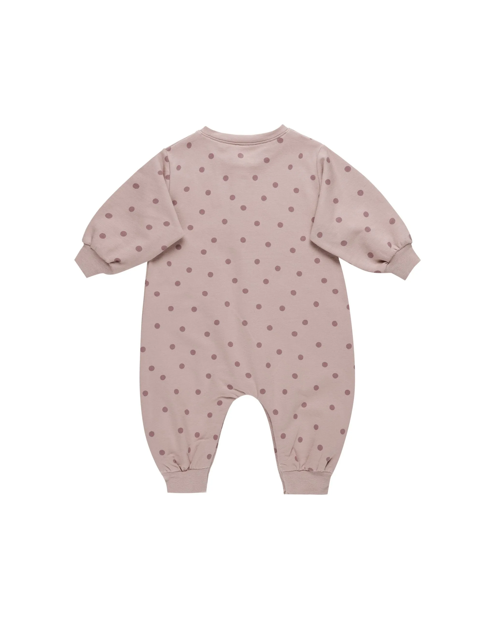 Relaxed Fleece Jumpsuit | Polka Dots