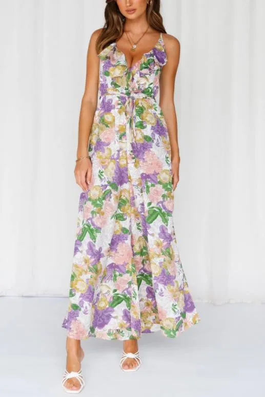 Remy Floral Print Wide Leg Jumpsuit