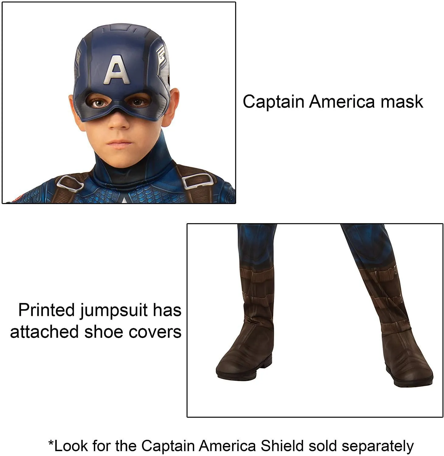 Rubie's Marvel: Avengers Endgame Child's Captain America Kids Costume & Mask