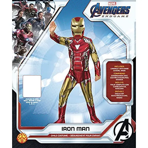 Rubie's Marvel Avengers: Endgame Child's Iron Man Costume & Mask, Small, Red