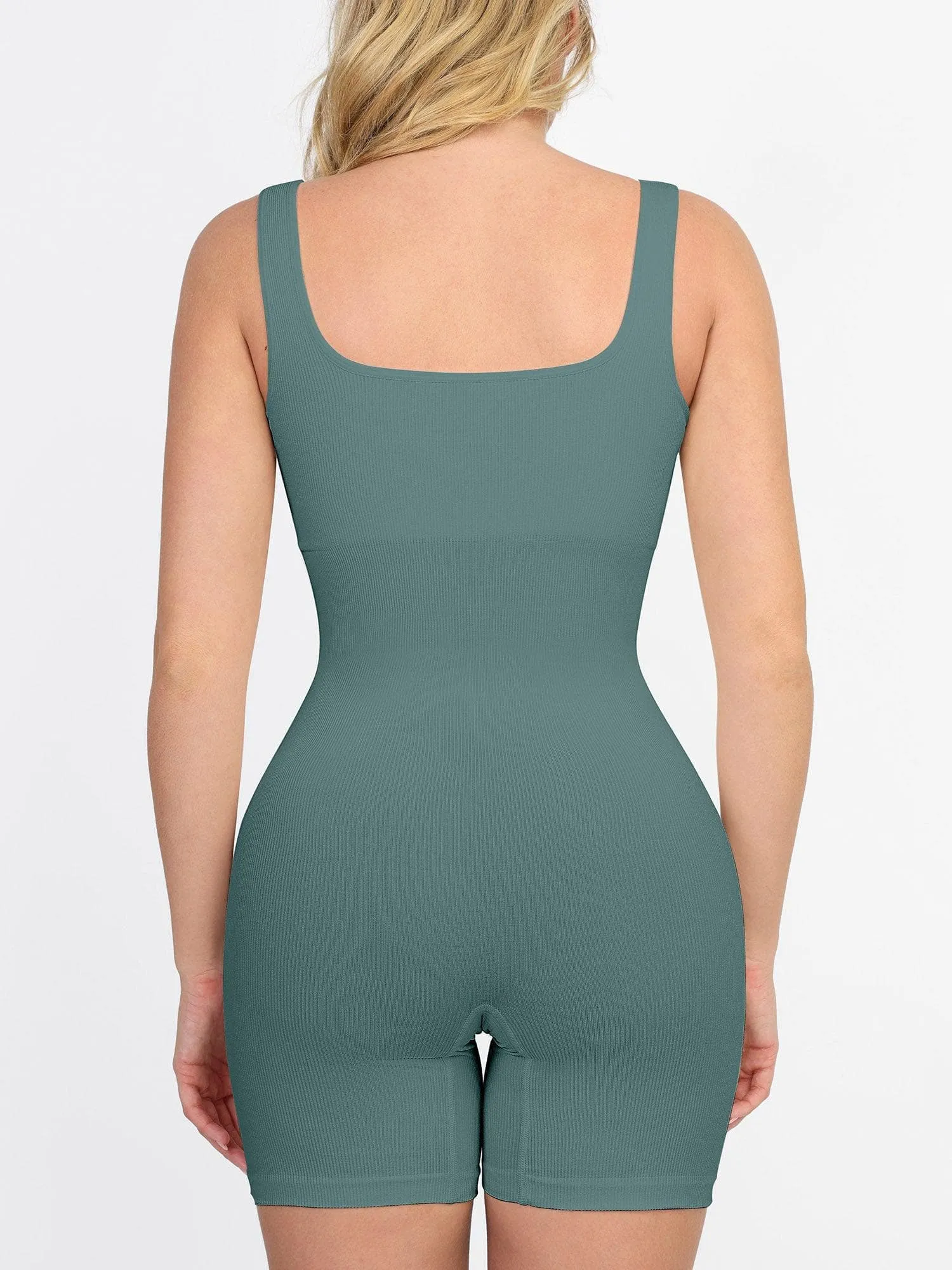 Seamless Square Neck One Piece Sport Romper For Insiders