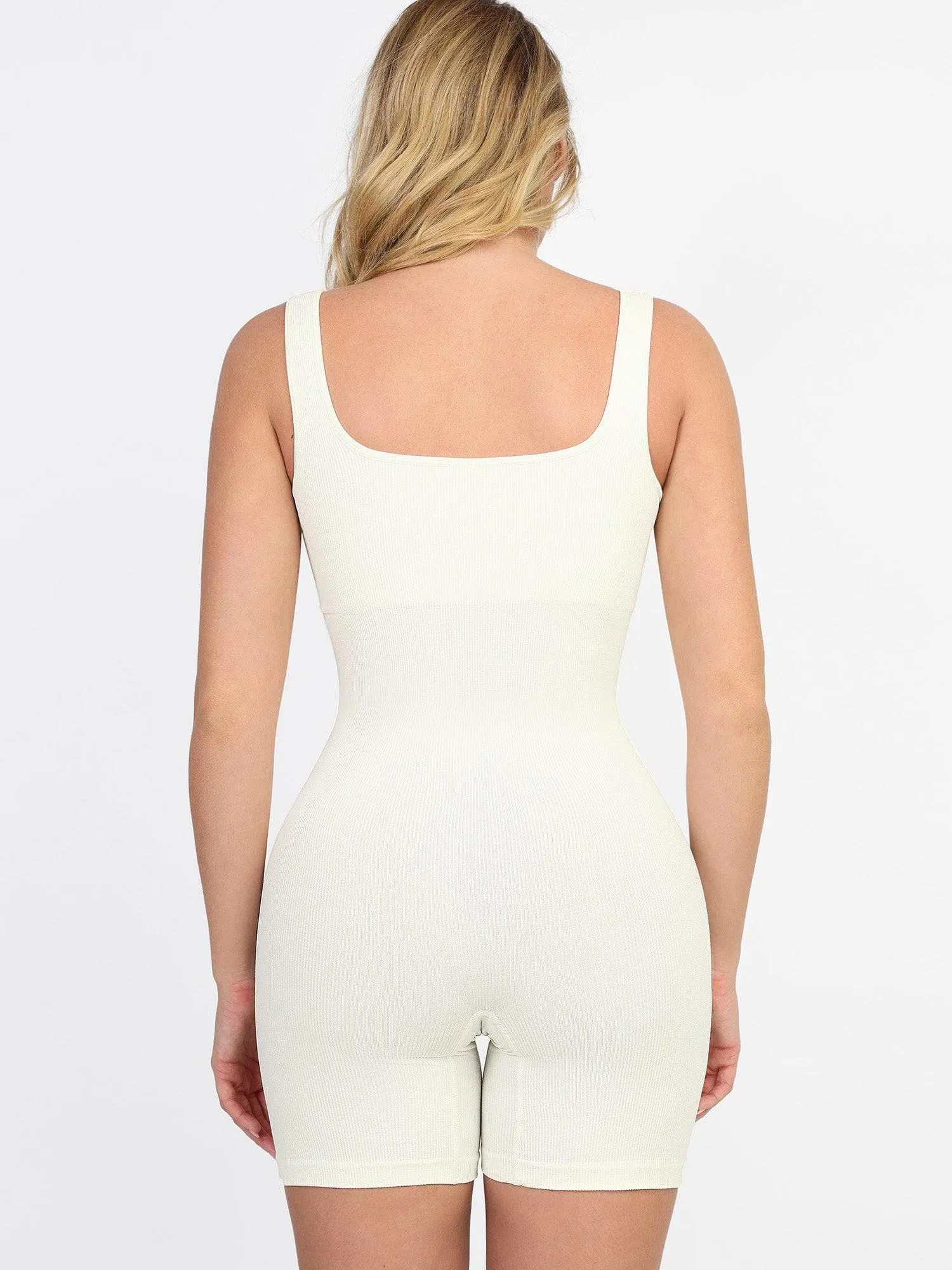 Seamless Square Neck One Piece Sport Romper For Insiders