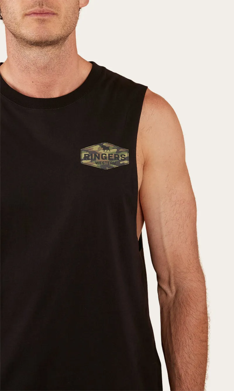 Servo Mens Muscle Tank Black/Camo