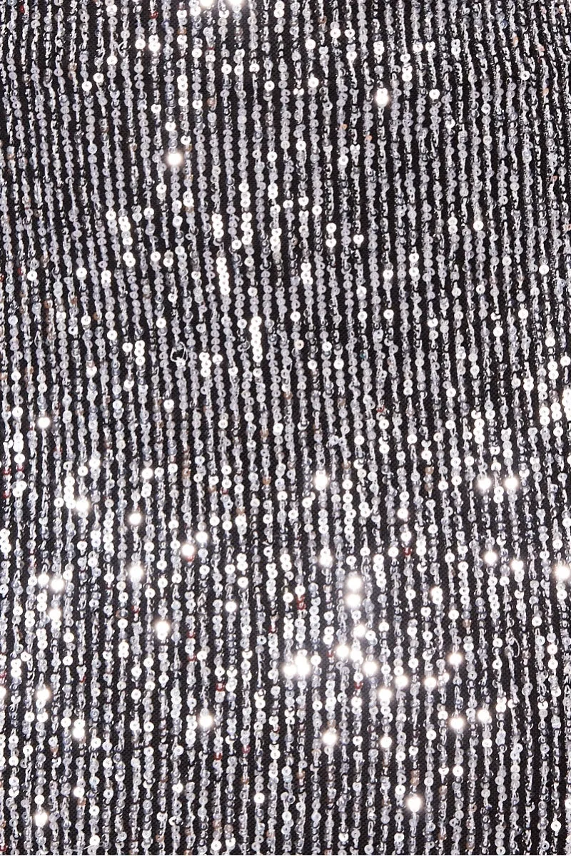 Silver Sequin Mini Dress | Bodycon Party Dress