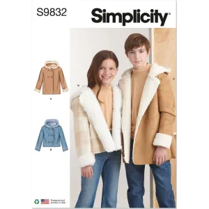 Simplicity Sewing Pattern S9832 Girls' and Boys' Jacket In Two Lengths