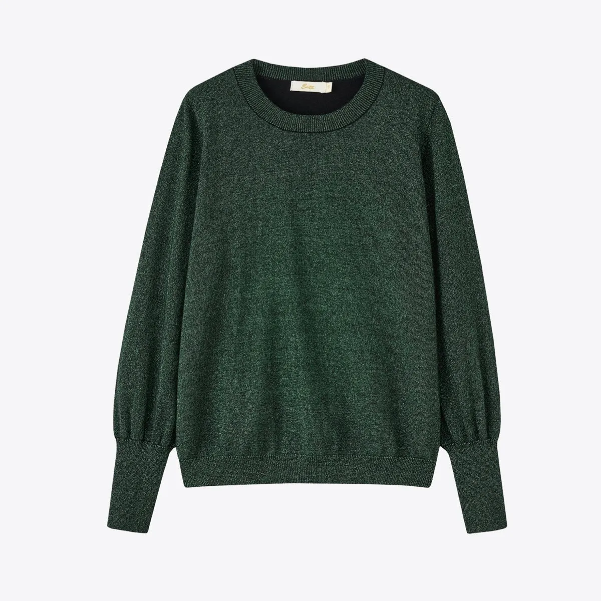 Sparkly Green Balloon Sleeve Jumper