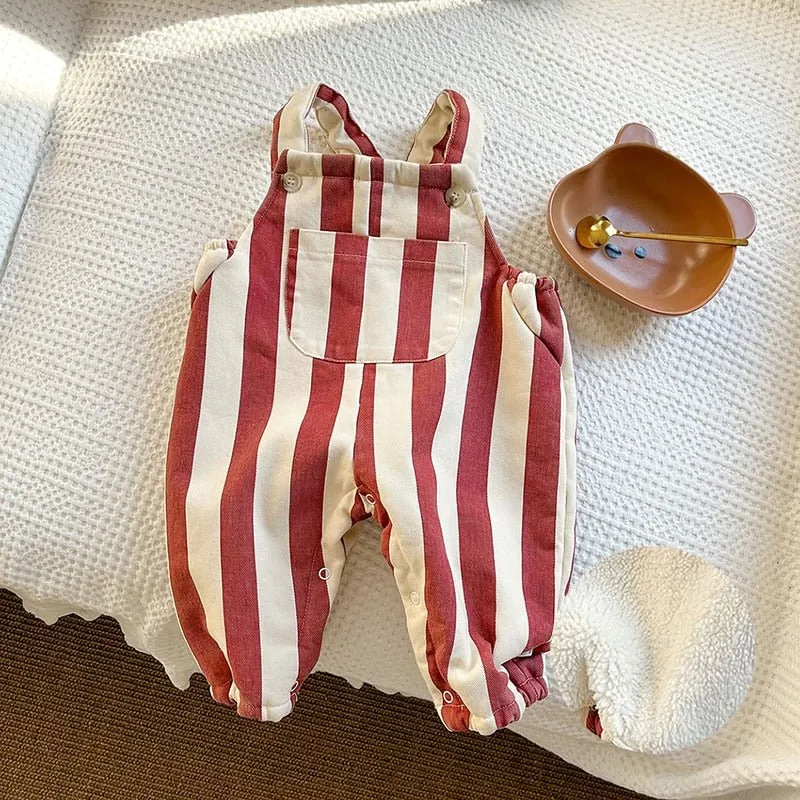 Striped Bear Overalls