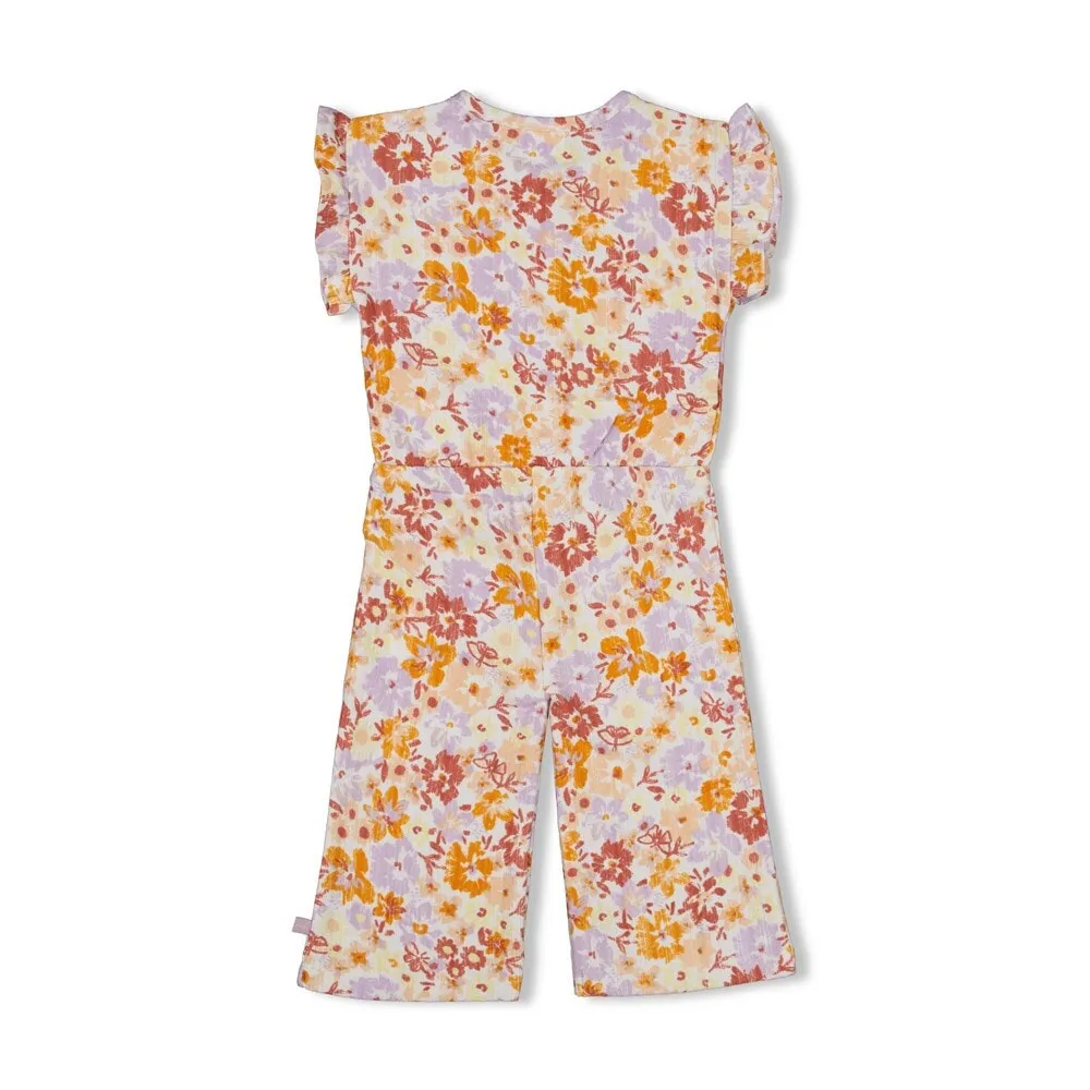 SUNNY SIDE UP Allover Print Crinkle Jersey Jumpsuit