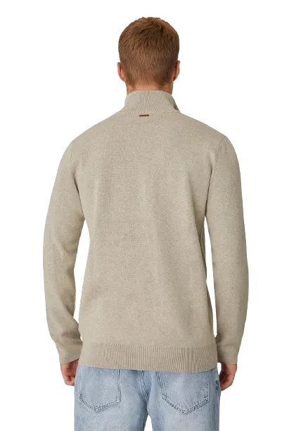 The Lakewood Zip Neck Sweater - Wheat