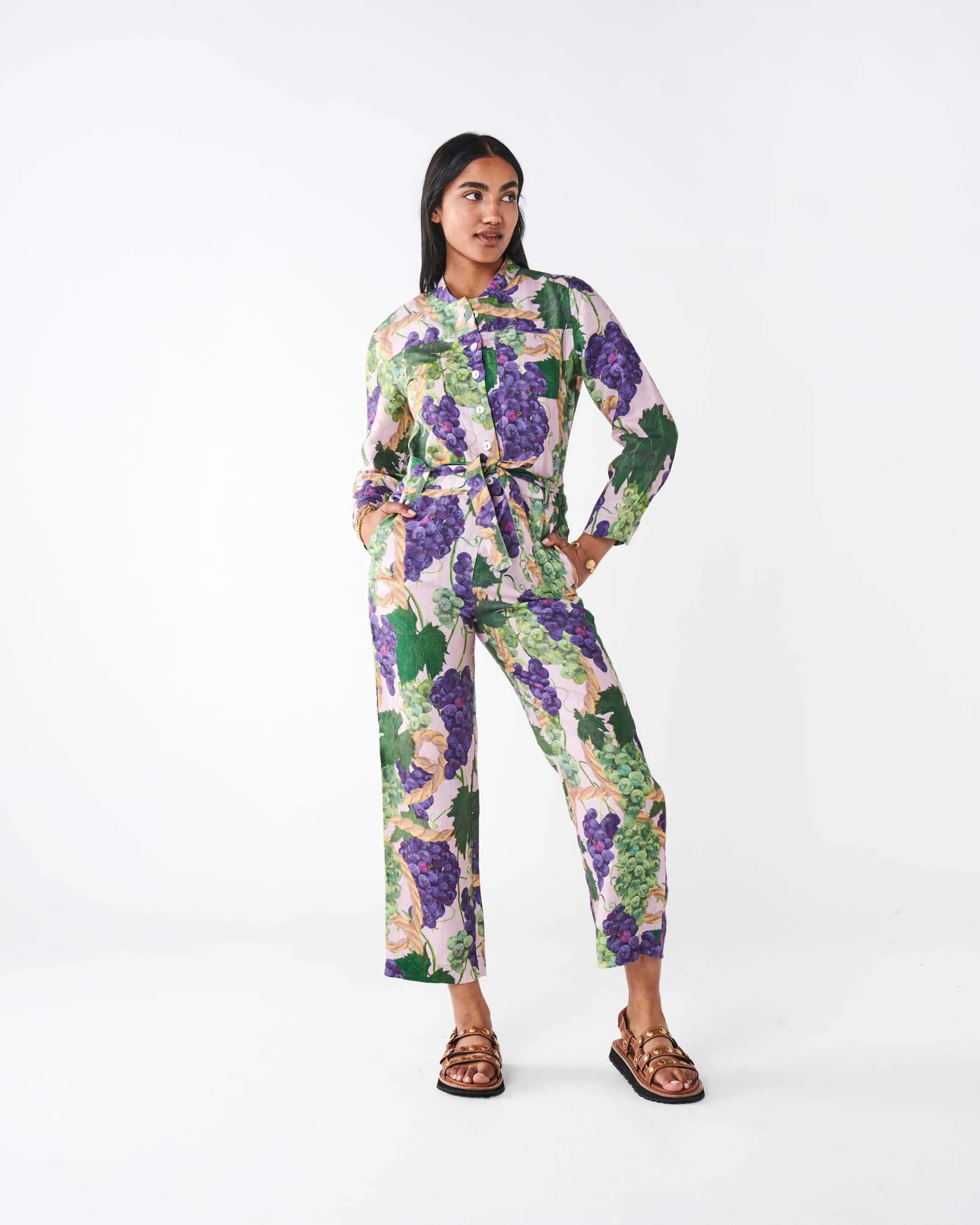 The Vine Linen Long Sleeve Jumpsuit