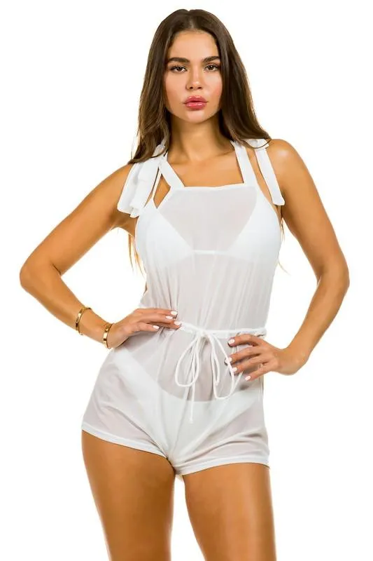 Two Piece Swimsuit With Jumpsuit Coverup