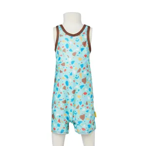 Tyoub Kids Racer Back Kneesuit Zootie Ocean Glass Green | Brown