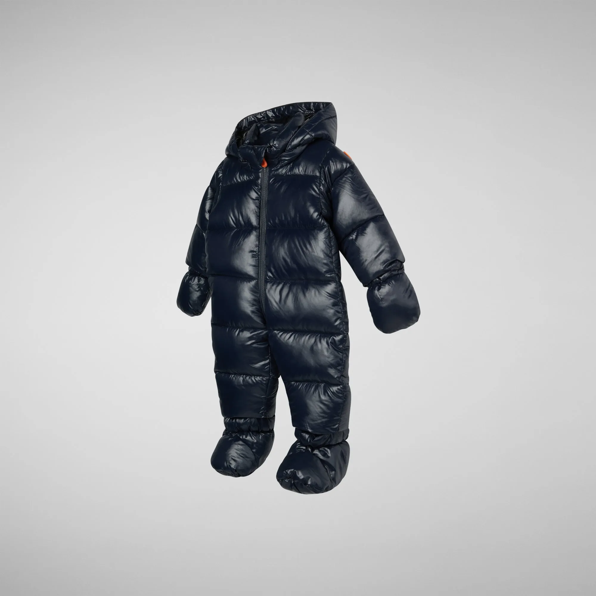 Unisex kids' hooded jumpsuit Shell in blue black