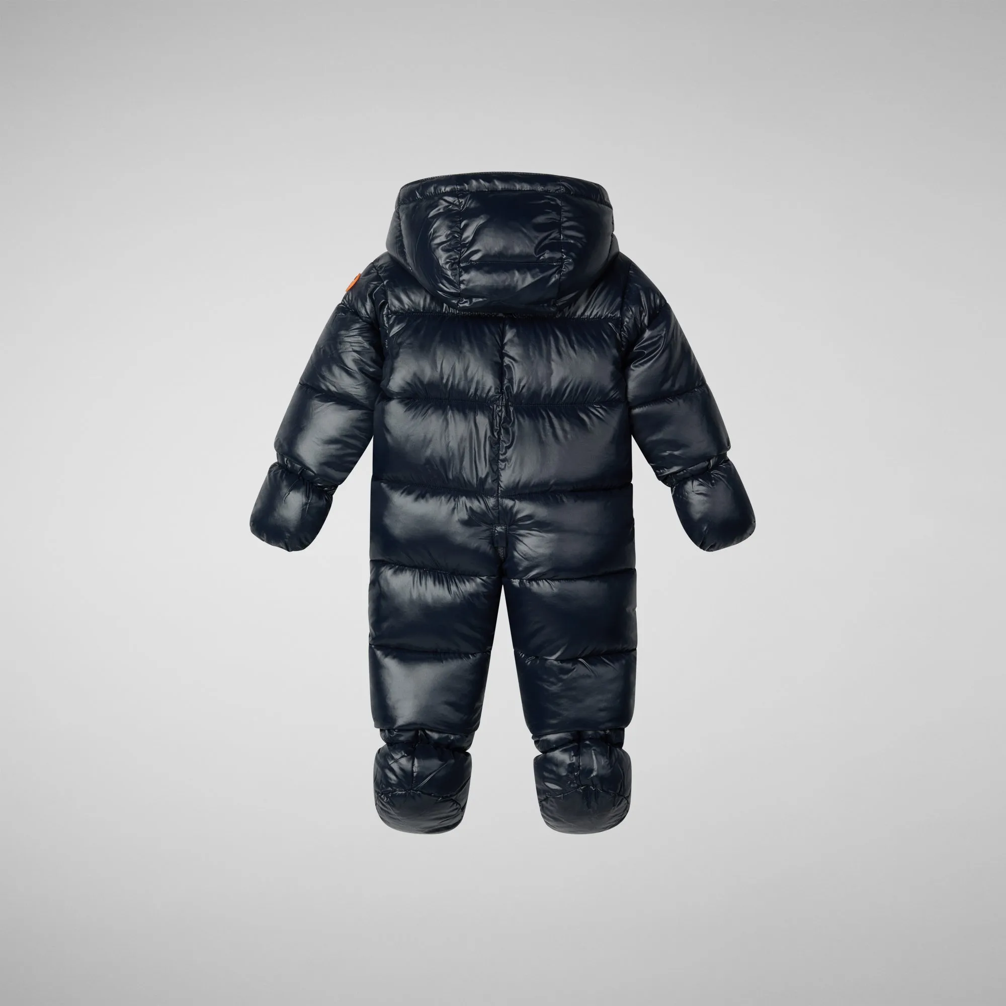 Unisex kids' hooded jumpsuit Shell in blue black