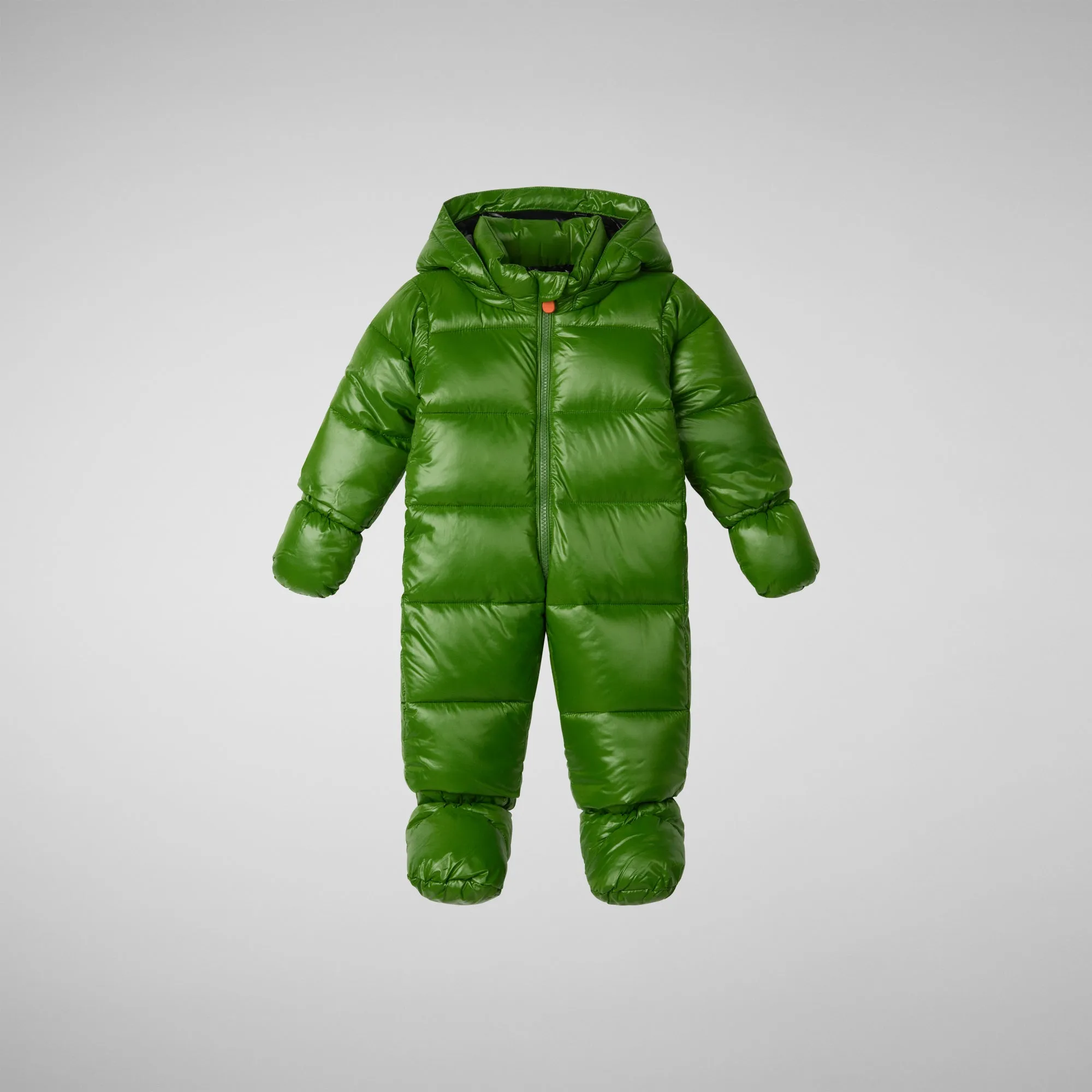 Unisex kids' hooded jumpsuit Shell in grass green