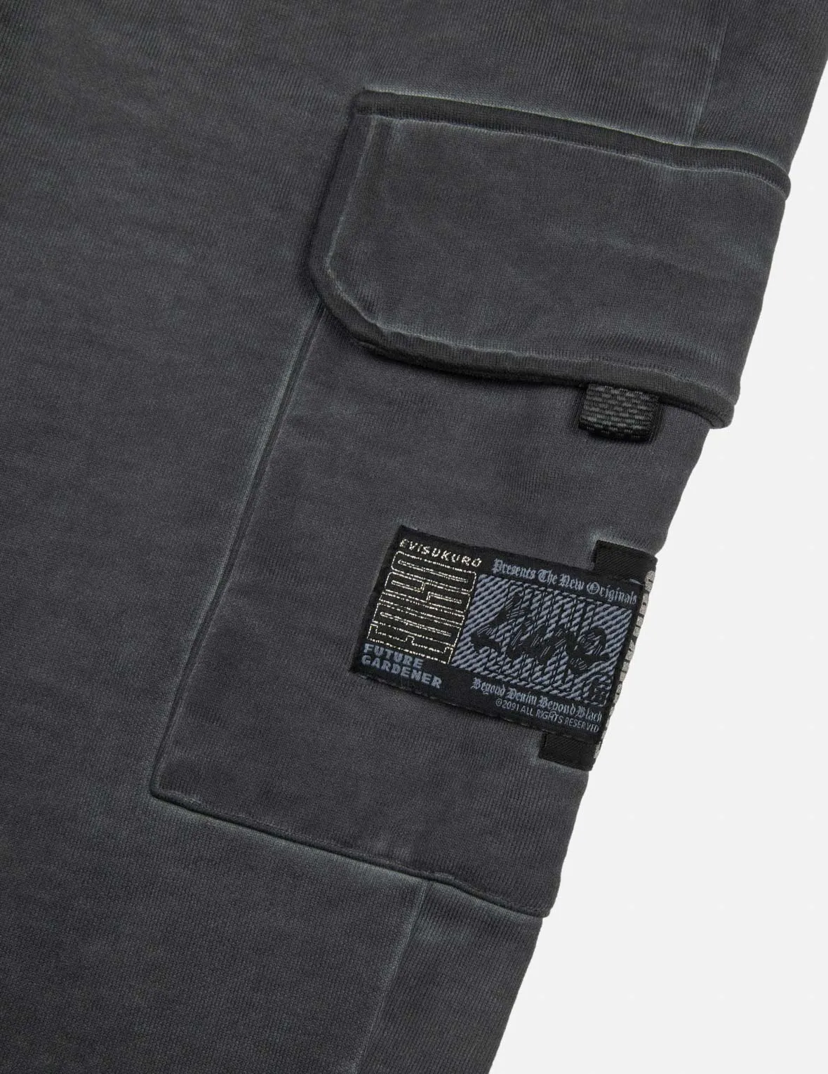 Washed Texture Multi-Pocket Relax Fit Sweatpants