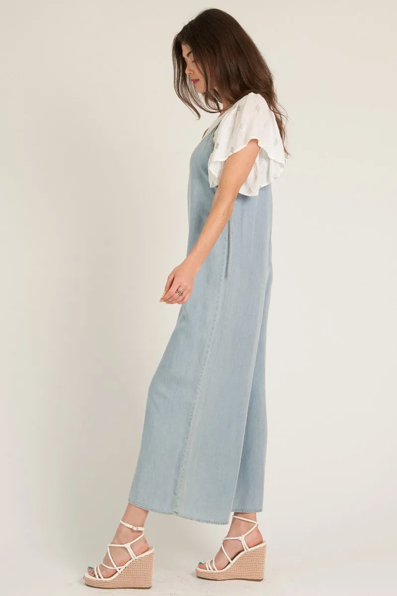 Wide Leg Denim Jumper