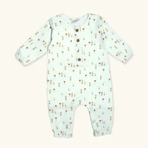 Wildflowers Classic Button Baby Jumpsuit (Organic Muslin)