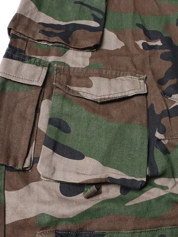 Women's Off-the-Shoulder Camo Cargo Jumpsuit