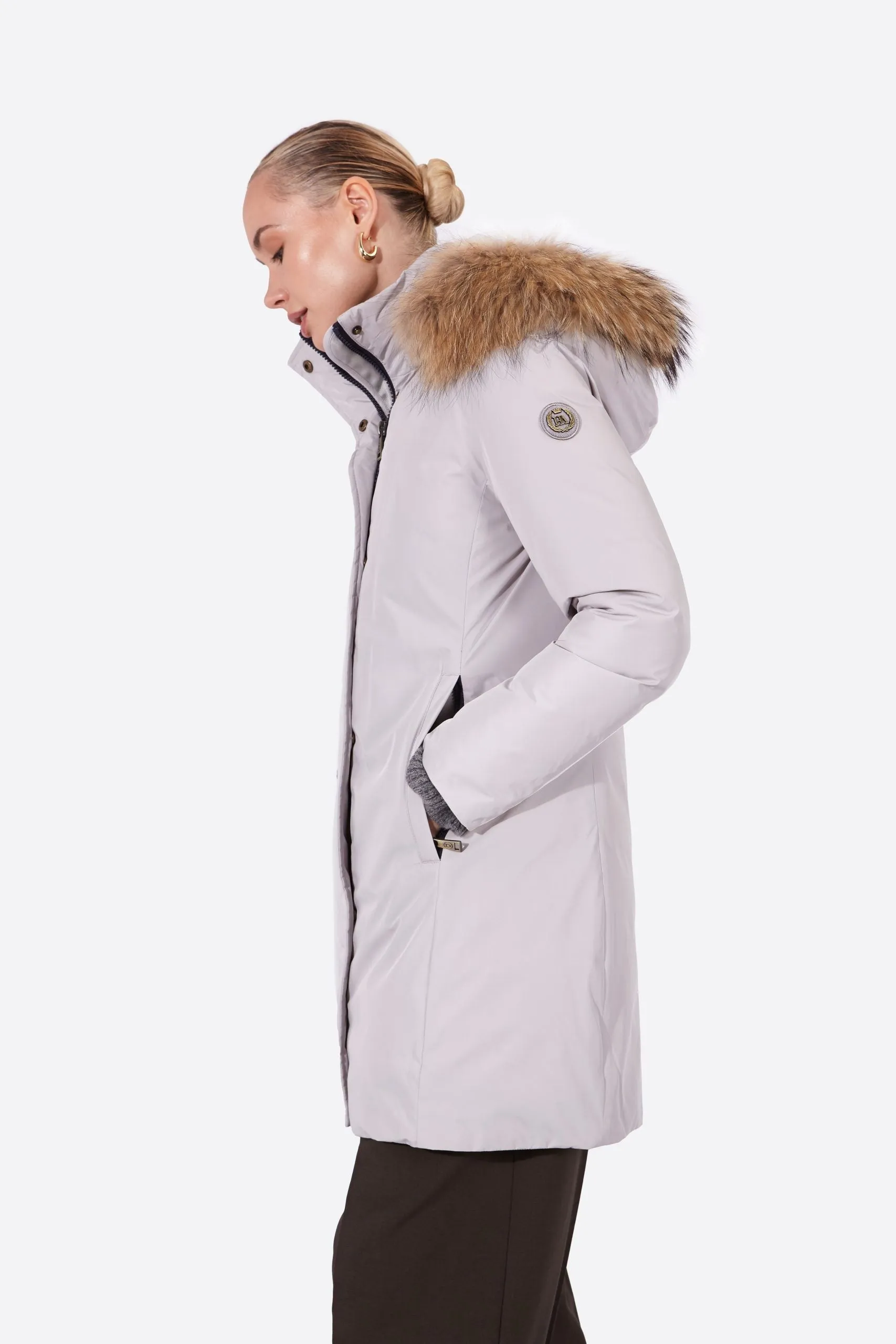 Women's parka SNOWFALL Gris Perla